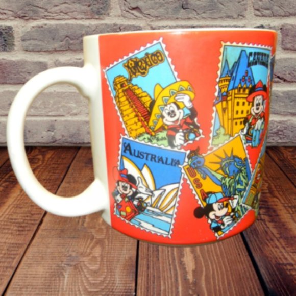 Disney Mickey Mouse Stamps of The World Coffee Tea Mug Cup - Picture 2 of 5